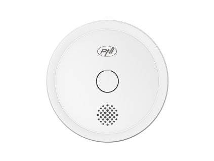 Bezdrôtový dymový senzor PNI SafeHouse HS261 kompatibilný s aplikáciou Tuya, zvukový a vizuálny alarm, tichý alarm