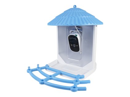 Inteligentné kŕmidlo pre vtáky PNI MyBird PT035 s 4MP Wi-Fi kamerou a 3W solárnym panelom, 2l zásobník na jedlo, špecializovaná aplikácia, detekcia pohybu, okamžité upozornenia, slot na micro SD kartu