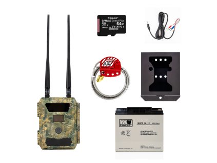 Súprava poľovníckej kamery PNI Hunting 400C PRO 24MP, kryt a bezpečnostný kryt, 18Ah batéria a karta