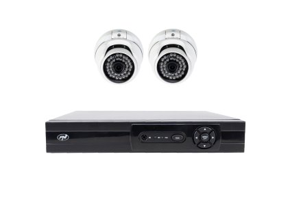 AHD video monitorovací balík PNI House AHD880, 8 kanálov, 5MP - DVR/NVR a 2 vonkajšie kamery AHD25, 5MP, dome, IP66