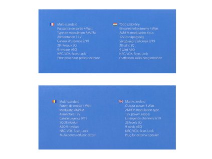 CB rádiostanica PNI Escort HP 6500 PRO, multi-štandard, VOX, NRC, 4W, AM-FM, 12V, SQ, ASQ, zástrčka do zapaľovača cigariet súčasťou balenia