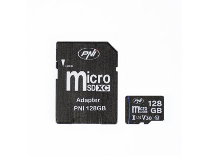 Balenie 2 pamäťových kariet MicroSD PNI 128GB Class 10, 80 Mb/s, V30 s adaptérmi SD súčasťou balenia