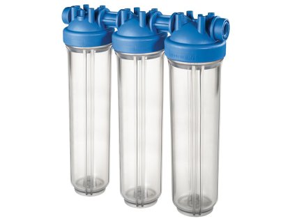 Big Blue filter MASTER 20" TRIO connection 1", three-stage water filter for treating drinking and utility water