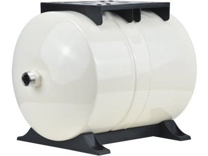 Pressure Vessel FIXline 24L, horizontal, with fixed diaphragm, 10 bar, 1" connection, for domestic booster pumps and heating systems