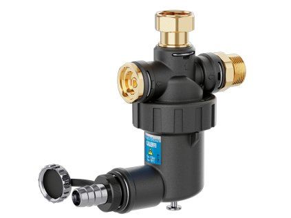 DIRTMAGMINI - Magnetic dirt separator filter for installation under the boiler, 3/4” M x 3/4” F