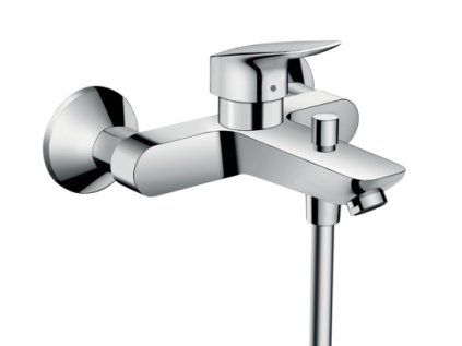 wall-mounted bath mixer tap without accessories, with bath/shower diverter, LOGIS, chrome