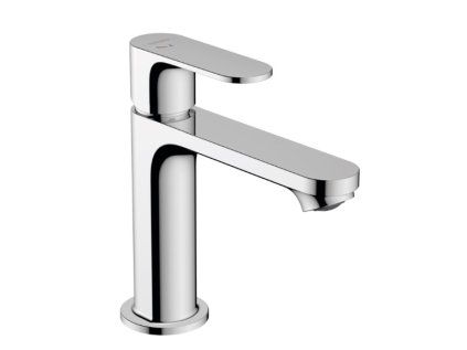 Deck-mounted washbasin mixer REBRIS S, without a drain set, ComfortZone 110, CoolStart, chrome