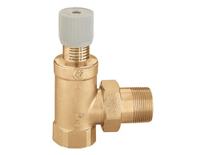 Differential pressure bypass valve with adjustable scale 3/4", PN 10 bar, T=0–110°C, setting range: 10÷40 m c.a.