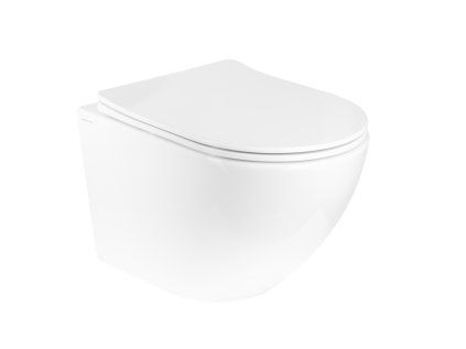 Kúpeľňové vybavenie Závesná keramická WC misa Karat, Tornado Flush 495x365x365