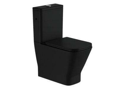 Kompaktná WC súprava (mísa + nádržka) Klasik, Tornado Flush, čierna matná