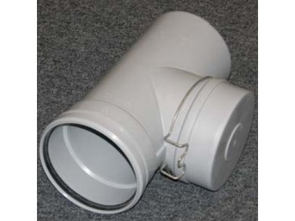 Kondenzačný kotol T- kus s inšpekčným otvorom  Ø 130 mm s vekom