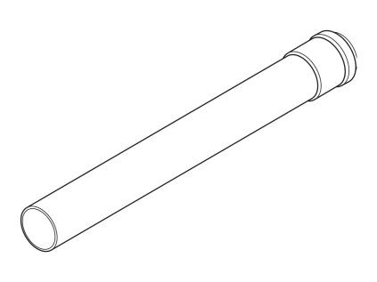 Rúrka predlžovacia Ø 80 mm – 0,5 m