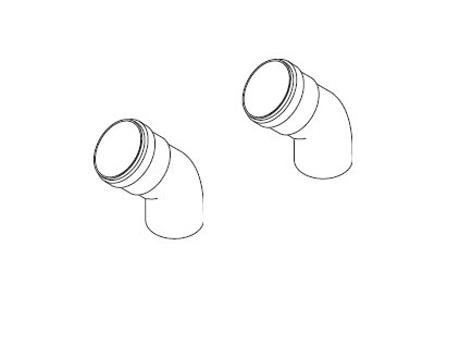 Kondenzačný kotol Koleno Ø 80 mm – 45° (2ks)