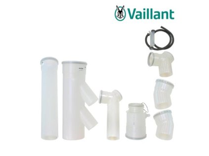 Kondenzačný kotol Vaillant Základná sada pre 2 kotly chrbtom k sebe s odlučovačom kondenzátu, Ø 200 mm