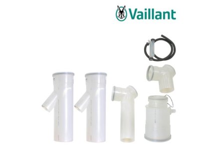 Kondenzačný kotol Vaillant Základná sada pre 2 kotly v rade s odlučovačom kondenzátu, Ø 160 mm