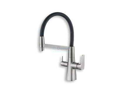 VLTAVA three-way kitchen mixer tap, black