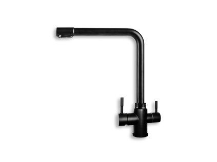 Three-way kitchen faucet HORNÁD, black