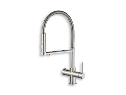 NITRA three-way kitchen mixer tap with shower