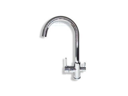 Three-way kitchen mixer tap DUNAJ, glossy