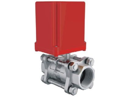 Digital drain ball valve 1" with timer, stainless steel