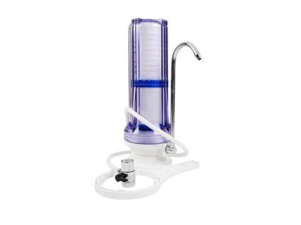 Home countertop water filter with faucet