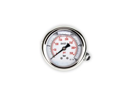 Manometer 1/4" zadným pripojením - d63 | 25 bar | glycerín