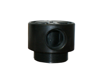 Flow-through filter head with 2" connection