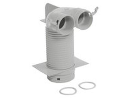 Tepelné čerpadlo Vaillant recoVAIR koncový kus 2× 75/62 mm na DN 125