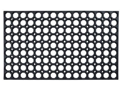 Gumová rohožka HONEY COMB 45 x 75 cm, čierna