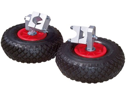 Univerzálne oporné kolesá pre záhradné a stavebné fúriky KERBL 29396 Ø25cm, 2ks, celogumové