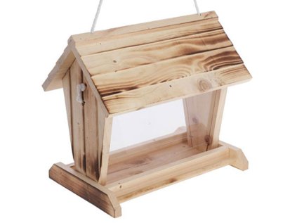 Závesné kŕmidlo pre vtáky KERBL 87040 SCHNEEBERG, drevo 31x24,5x19 cm