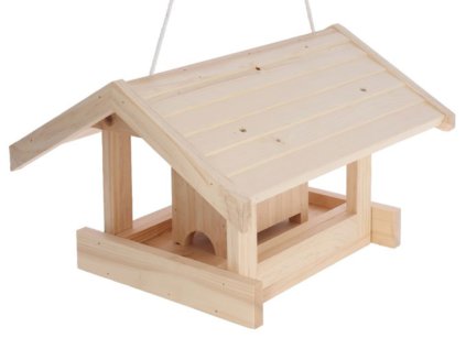Závesné kŕmidlo pre vtáky KERBL 87047 LEITENBERG, drevo 40x32x24, 5 cm