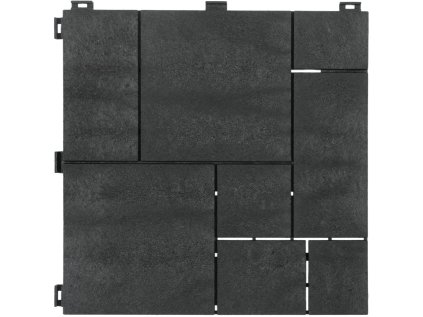 Gumová dlaždica STONE MOSAIC 30 x 30 cm, antracit