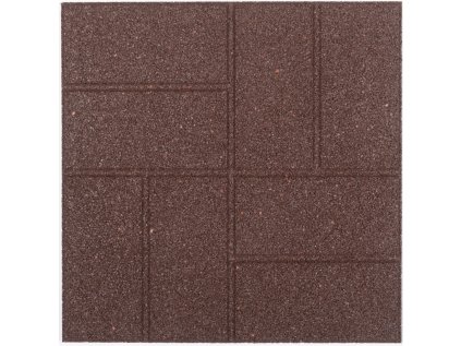 Obojstranná gumová dlaždica Brickface 40 x 40 cm, hnedá