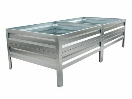 Vyvýšený záhon LEGI 0,65 × 2 m, pozinkovaný oceľový rám, výška 40 cm