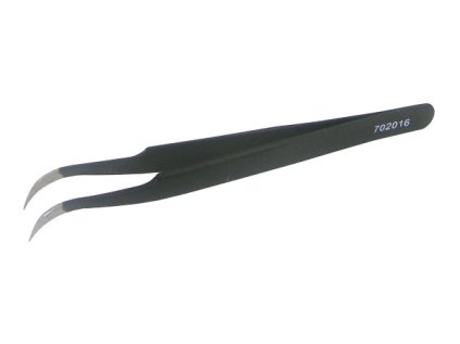 Zahnutá pinzeta TIPA 702016 s anti-statickou úpravou 120 × 9 mm
