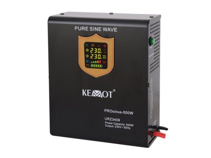 Záložný zdroj Zdroj záložný KEMOT PROsinus-800 12V 230V 800VA 500W Black  nástenný