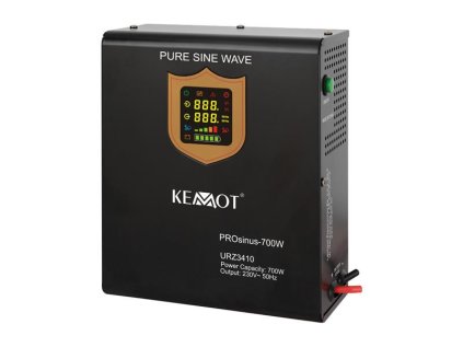 Záložný zdroj Zdroj záložný KEMOT PROsinus-1000 12V 230V 1000VA 700W Black nástenný