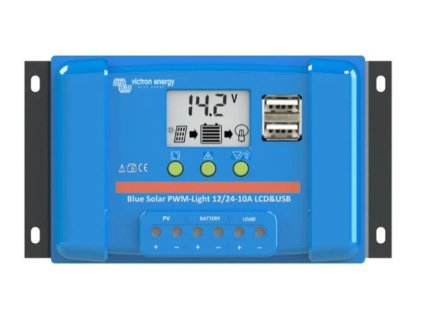 Fotovoltaický panel Solárny regulátor PWM Victron Energy 30A LCD a USB 12V/24V