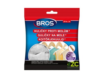 Guličky proti šatňovým moľom BROS 20 ks
