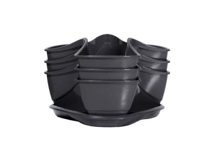 Kvetináč na bylinky COUBI HERBAL grafit 29,5x29,5x38cm