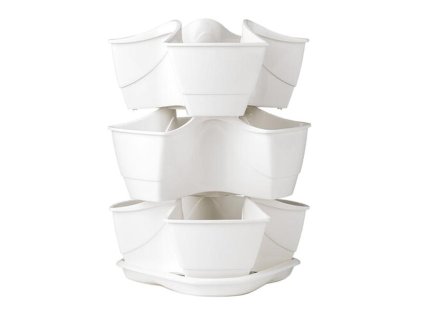 Kvetináč na bylinky COUBI HERBAL biely 29,5x29,5x38cm