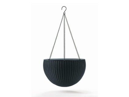 Kvetináč KETER Hanging Sphere Graphite