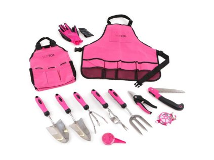 Súprava záhradného náradia SIXTOL GARDEN PINK 12 12ks