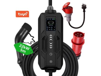 Fotovoltaický panel IMMAX NSE003 Cestovná nabíjacia stanica EV/PHEV AC typ 2 22kW WiFi Tuya