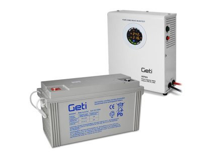Záložný zdroj GETI GEP501 sinus 500W nástenný + batéria 120Ah