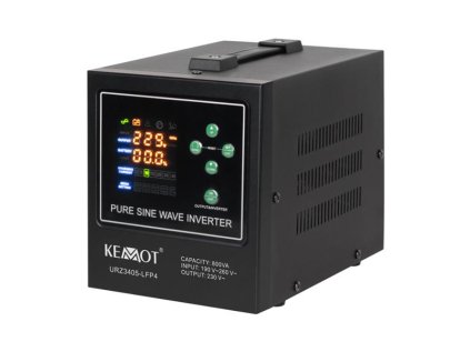 Záložný zdroj Zdroj záložný KEMOT PROsinus-800-LFP4 12V 230V 800VA 500W čierny