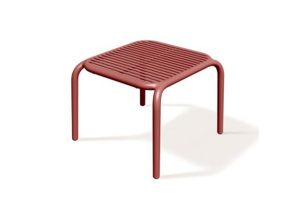 Odkladací stôl BRENE 545x535x415 mm - retro červená