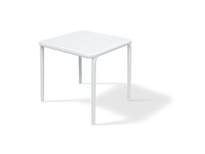 Záhradný stôl BRENE 79,5 x 79,5 x 75,5 cm - biely