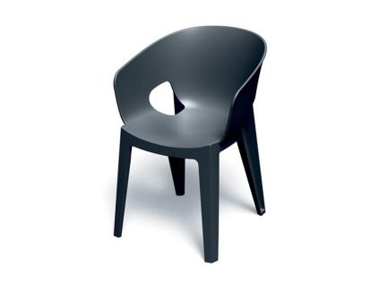 Stolička záhradná PREMO 560x590x810 mm - uhoľná